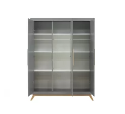 3-Deurskast Fenna - Grey -Babyproducten bopita 3 deurskast fenna grey 2