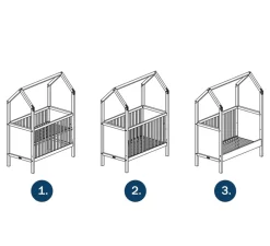 My First House Bedbank 60x120 - Mat Zwart -Babyproducten bopita my first house bedbank 60x120 mat zwart 3