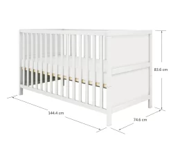 Ledikant Luna Effen 70x140 - White -Babyproducten flexa ledikant luna effen 70x140 white 4