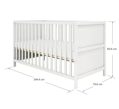 Ledikant Luna Groeven 70x140 - White -Babyproducten flexa ledikant luna groeven 70x140 white 4