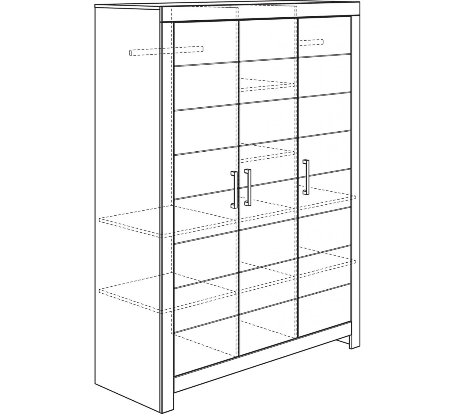 Fiona 3-Deurskast 2 Fiona 3-Deurskast - Afbeelding 2