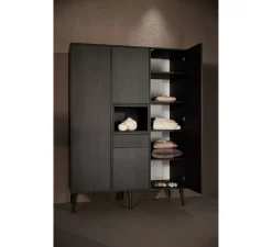 3-deurskast Cocoon XL - Eboni -Babyproducten quax 3 deurskast cocoon xl eboni 3