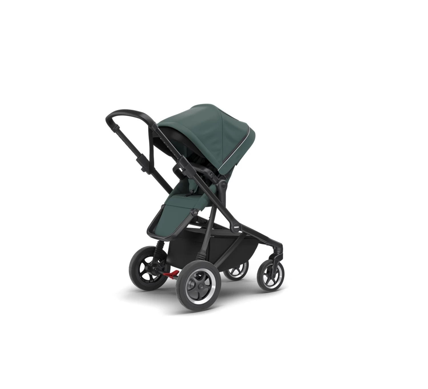 Thule Sleek Kinderwagen - Mallard Green On Black 2 Thule Sleek Kinderwagen - Mallard Green On Black - Afbeelding 2