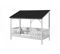 Huisbed Zwart Dak 90x200